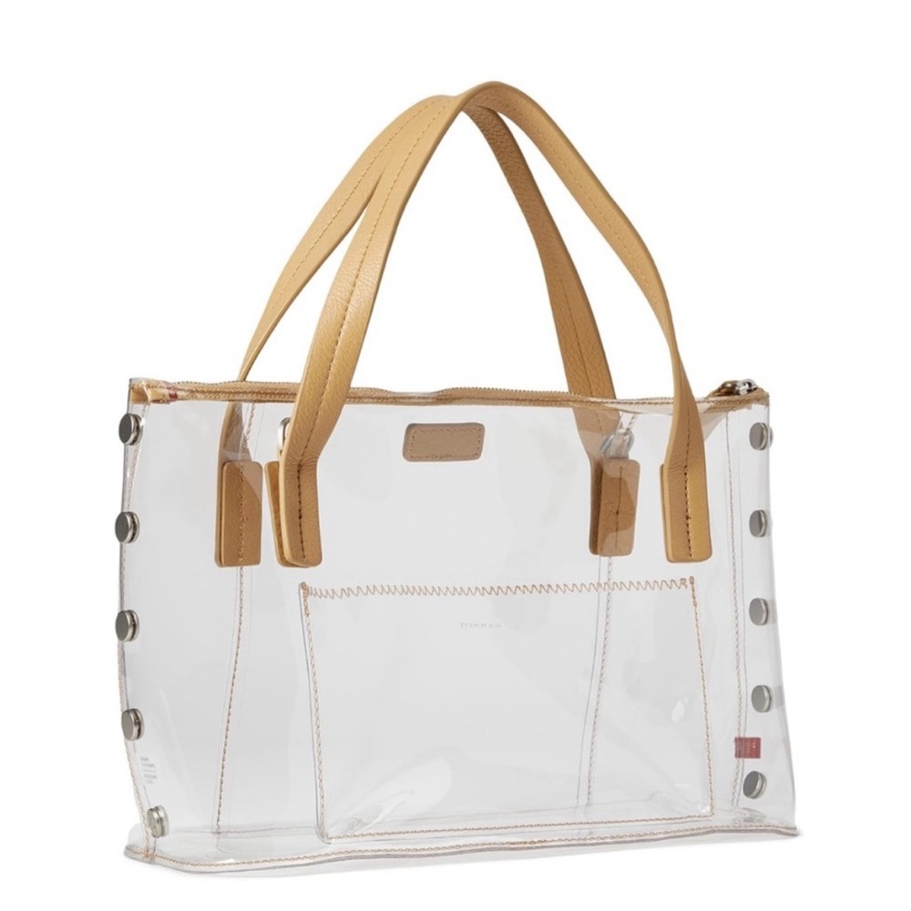 New Hammitt Medium Addie Clear/Tan Toast Stadium Crossbody Bag